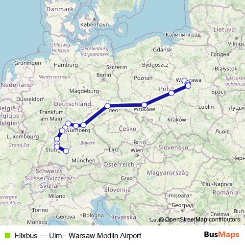 Flixbus bus Line Map