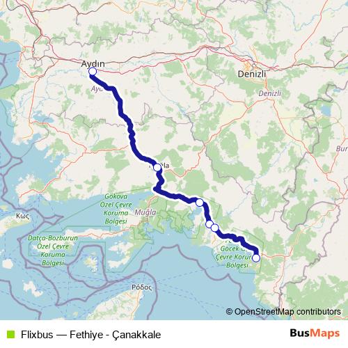 Flixbus bus Line Map