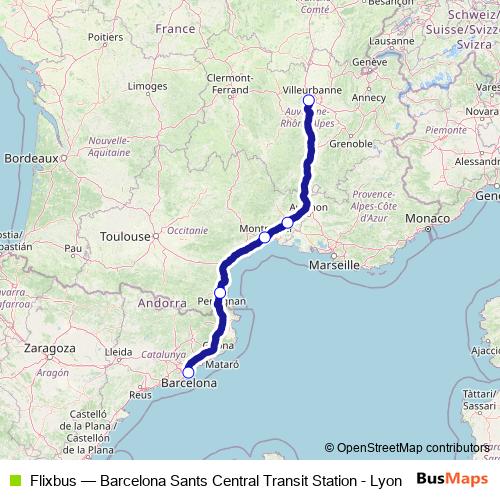 Flixbus bus Line Map