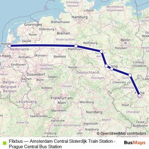 Flixbus bus Line Map