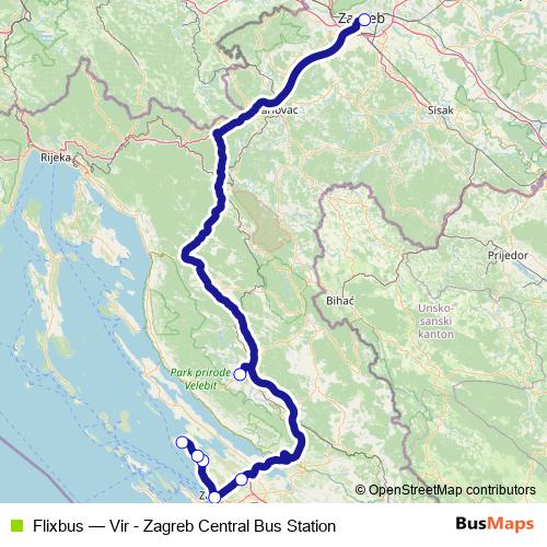 Flixbus bus Line Map