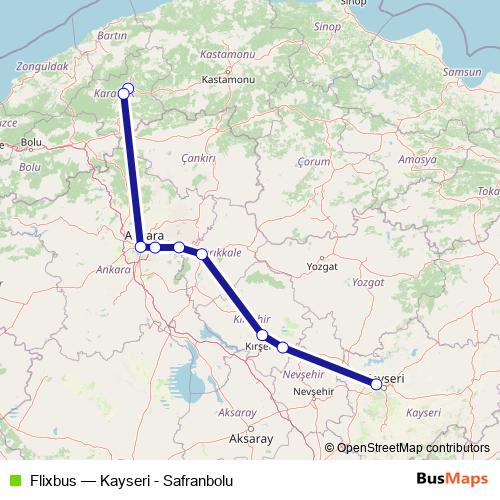 Flixbus bus Line Map
