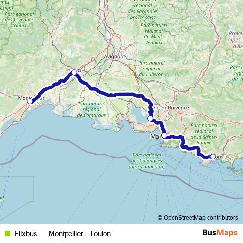 Flixbus bus Line Map