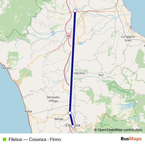 Flixbus bus Line Map