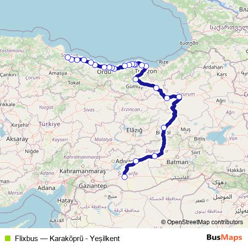 Flixbus bus Line Map