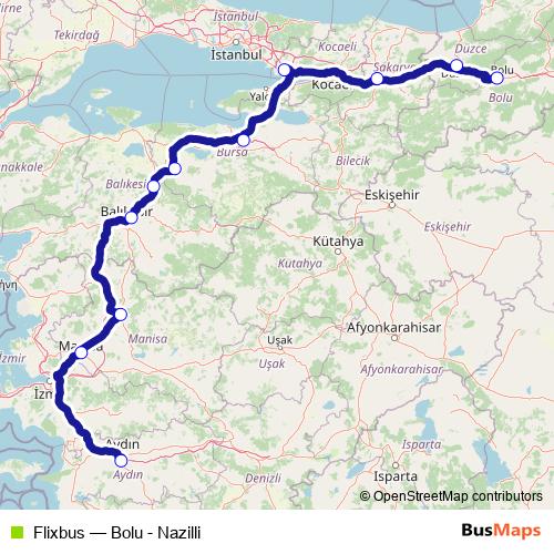 Flixbus bus Line Map