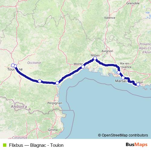Flixbus bus Line Map
