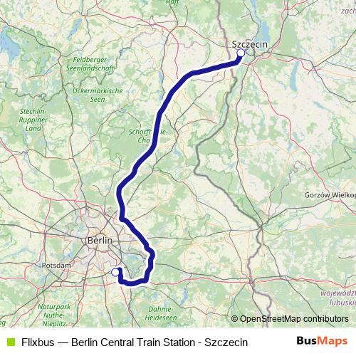 Flixbus bus Line Map