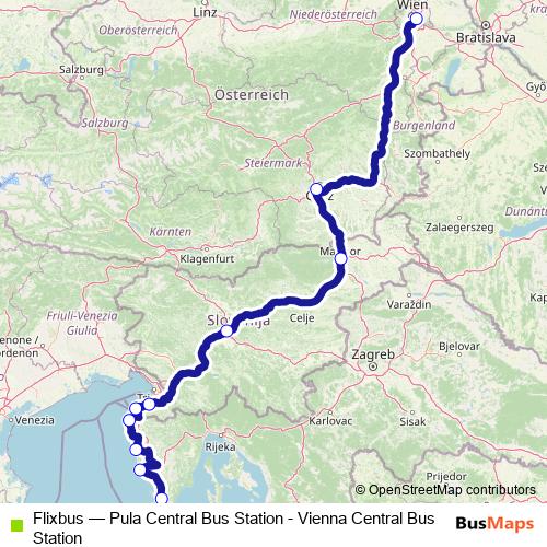 Flixbus bus Line Map