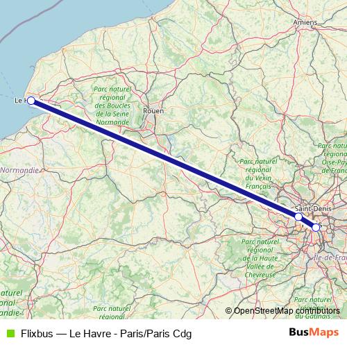 Flixbus bus Line Map