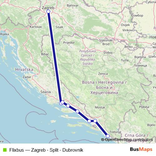 Flixbus bus Line Map