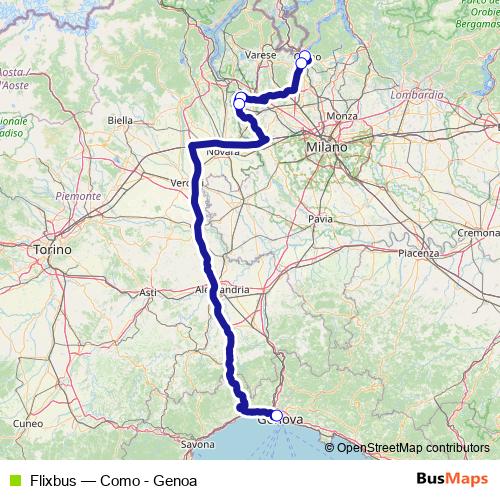 Flixbus bus Line Map