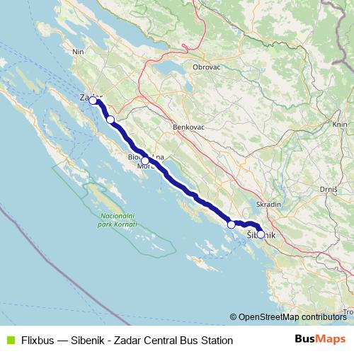 Flixbus bus Line Map