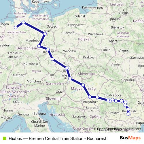 Flixbus bus Line Map