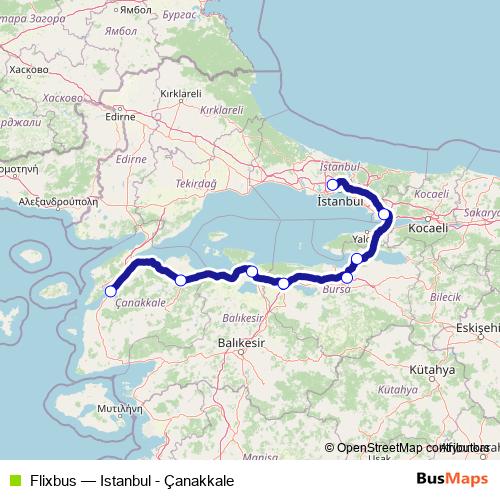Flixbus bus Line Map