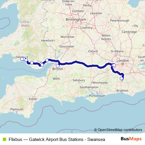 Flixbus bus Line Map