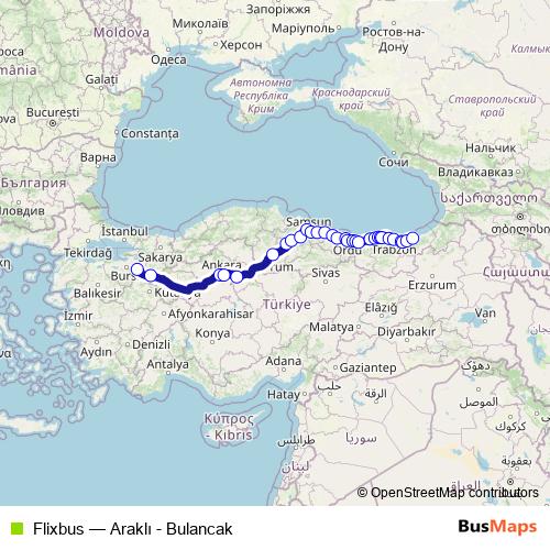 Flixbus bus Line Map