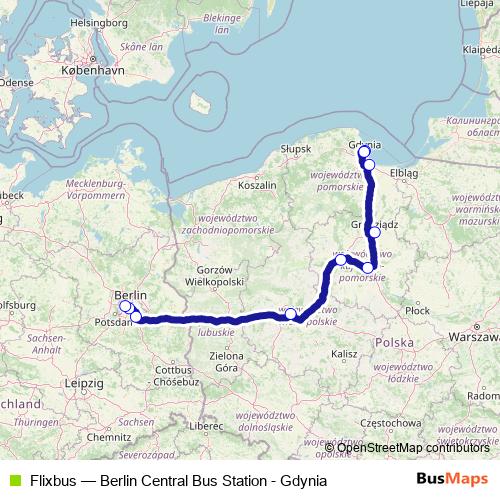 Flixbus bus Line Map