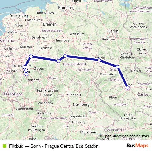 Flixbus bus Line Map