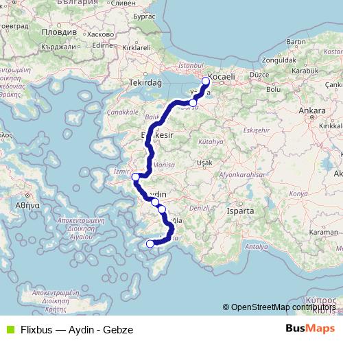 Flixbus bus Line Map