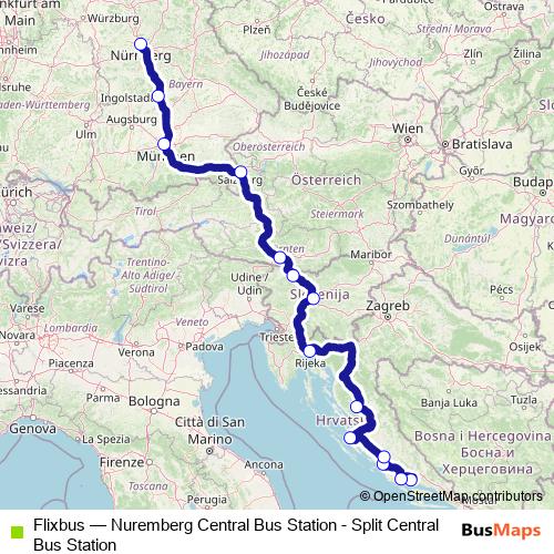 Flixbus bus Line Map