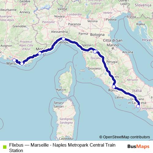 Flixbus bus Line Map