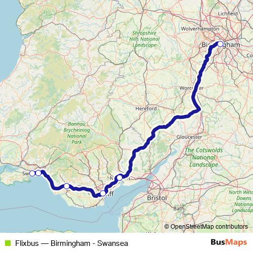 Flixbus bus Line Map