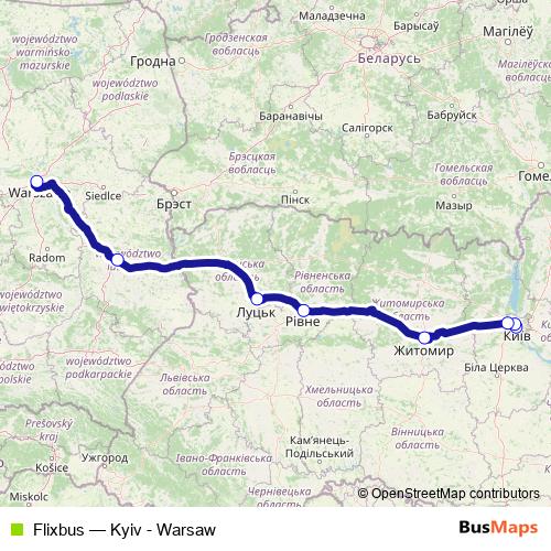 Flixbus bus Line Map