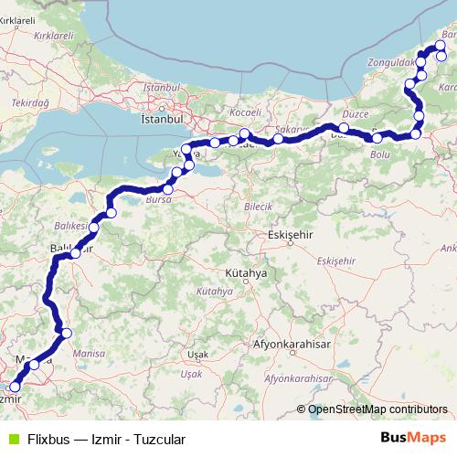 Flixbus bus Line Map