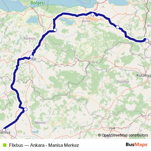 Flixbus bus Line Map