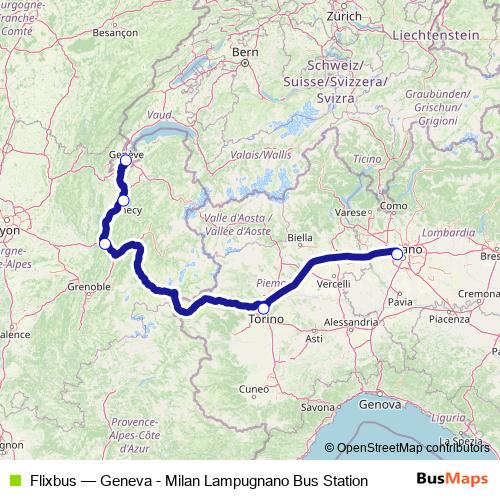 Flixbus bus Line Map