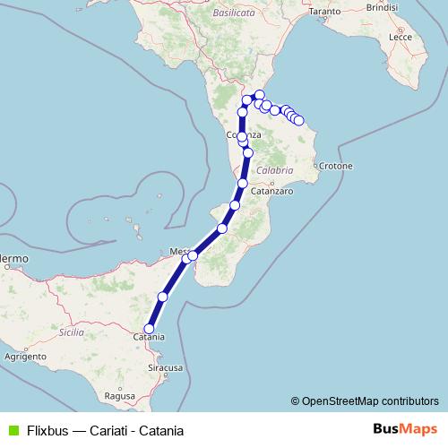 Flixbus bus Line Map