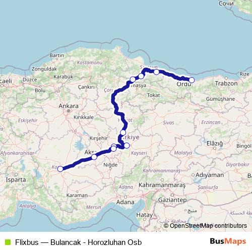 Flixbus bus Line Map