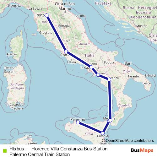Flixbus bus Line Map