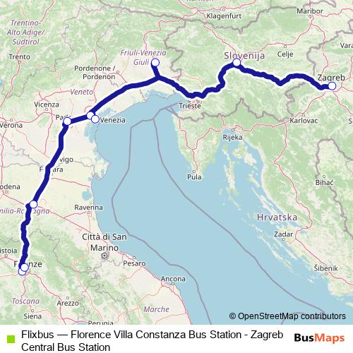 Flixbus bus Line Map