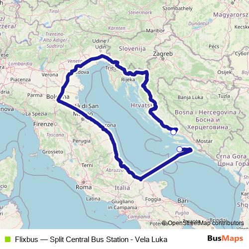Flixbus bus Line Map
