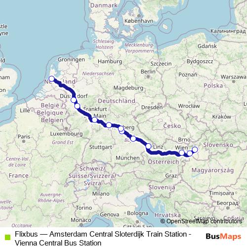 Flixbus bus Line Map
