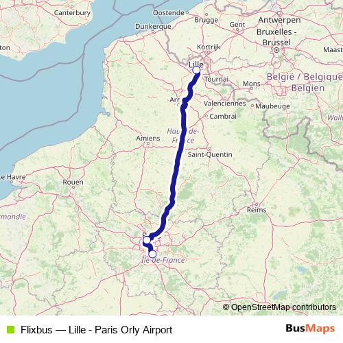 Flixbus bus Line Map