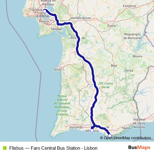 Flixbus bus Line Map