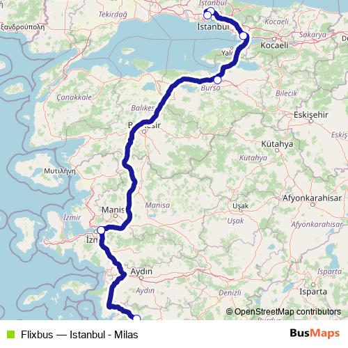 Flixbus bus Line Map