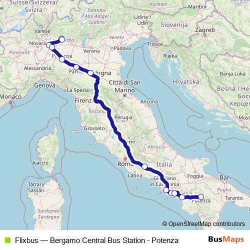 Flixbus bus Line Map