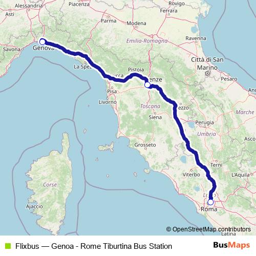 Flixbus bus Line Map