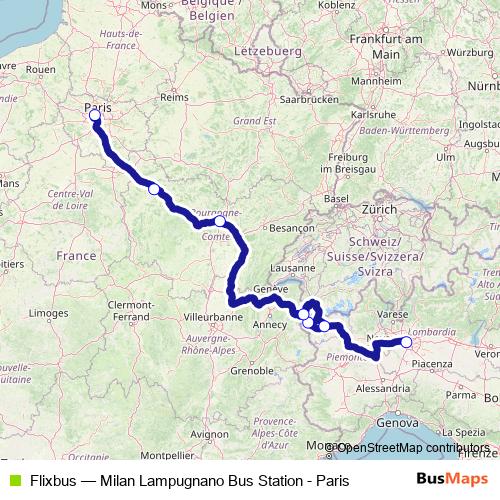 Flixbus bus Line Map