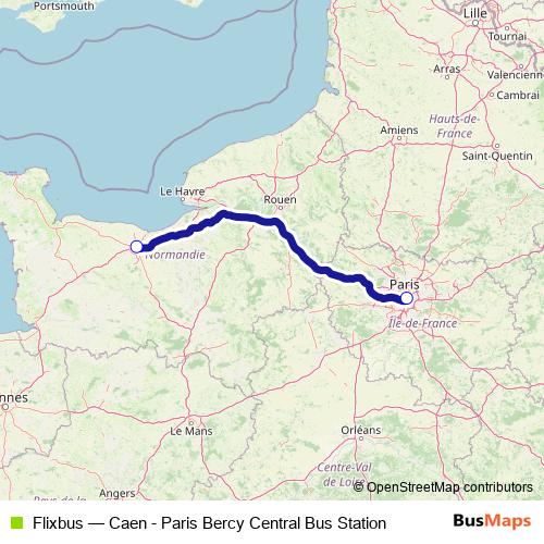 Flixbus bus Line Map