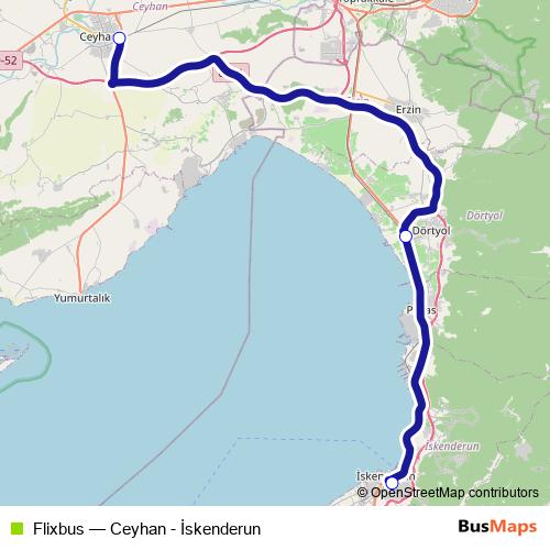 Flixbus bus Line Map