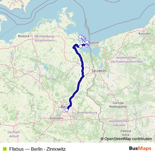 Flixbus bus Line Map