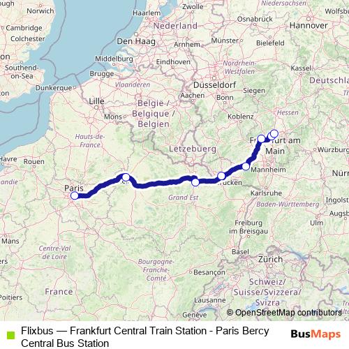 Flixbus bus Line Map