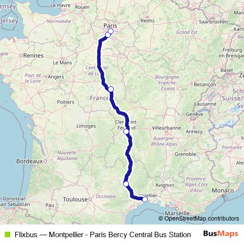 Flixbus bus Line Map