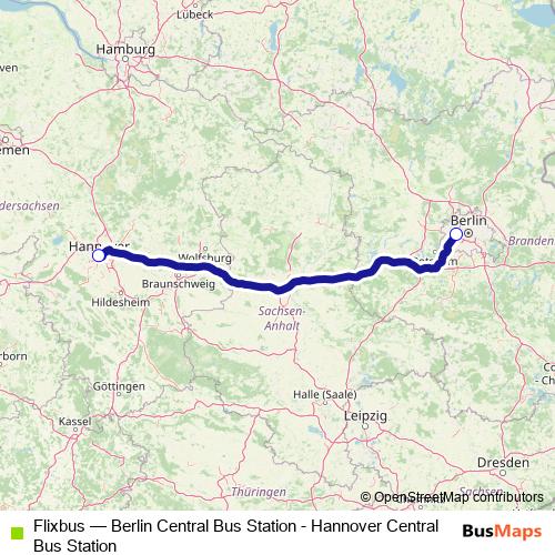 Flixbus bus Line Map