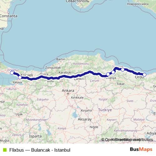 Flixbus bus Line Map